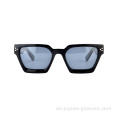 Neue handgefertigte polierte Full Rand Rechteck Acetat Frames Unisex Sonnenbrille